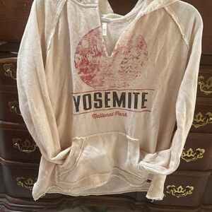 Techstyles YOSEMITE National Park 🏞️ hoodie long sleeve sweatshirt shirt sz XL